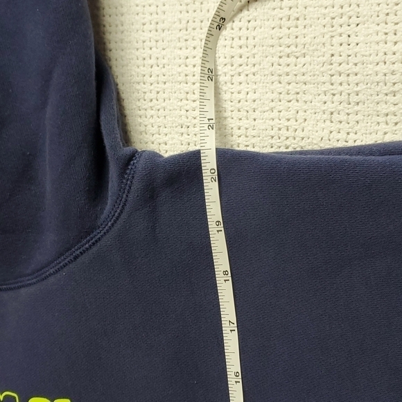 Under Armour‎ Loose Vibrant Logo Blue & Yellow Sz. S/P Hoodie with Pockets - Picture 10 of 10